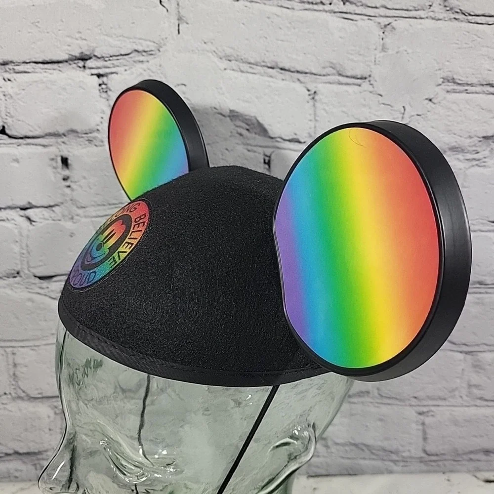 Disney Pride Collection Mickey Ears Rainbow Hat Adult One-Size NWT Be Proud LGBT
